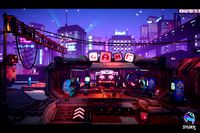 Stylized Cyberpunk Arcade Environment