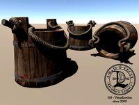 Bucket wood, PBR, 4k