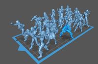 Fantasy Football Female complete team 01 | 3D