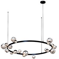 Black Glass Bubble Chandelier