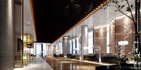 Modern hotel lobby