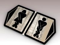 Picto toilet directions