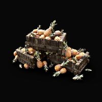 PINEAPPLE ANANAS BOX PILE STREET MARKET PROP