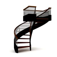 3D wooden stair