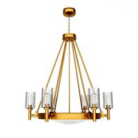 Collier-6-light-chandelier-in-heritage-brass-with-clear-glass