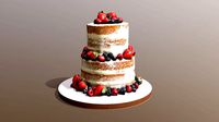 Semi Naked Berry Cake
