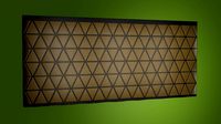 Wall with triangular inserts