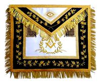 Grand Master Mason Apron Bullion Hand Embroidered Vine Work
