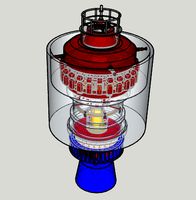 SketchUp 2021 of hydroelectric power turbine