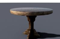 Round table Low-poly