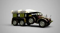Modern vehicle old jeep