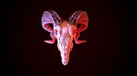 gameready goat skull low-poly