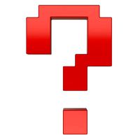 question pixelated symbol