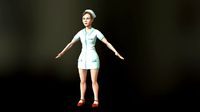 game-ready nurse free low-poly