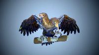 two-headed eagle low-poly
