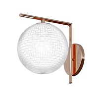 Wall lamp sconce with gilded body