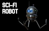sci-fi robot - droid bone-rigged