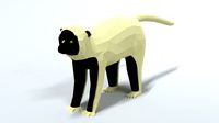 low poly cartoon sifaka lemur
