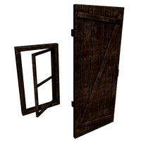 medieval door and window