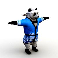 panda in yukata