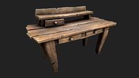 medieval lab table 3d