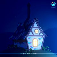 old colourful house - - blender