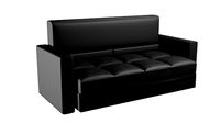 black leather office sofa