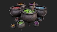 cauldron set 3d