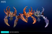 Stylized Fantasy Molten Elemental