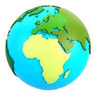 World globe continents