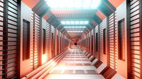 Sci-Fi Passageway for Games or Animation