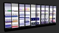 Convenience Store Fridge - fully stocked