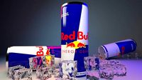 3d Redbull can With Ice cubes