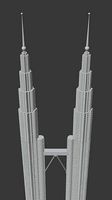 3D model of Twin Towers of Malaysia