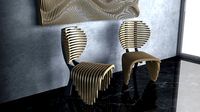 Parametric Wavy Wooden Furniture 20 - CNC files for cutting