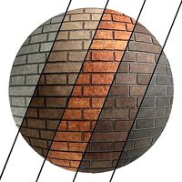 Materials 30- Brick Tiles In 5 color Pbr-4