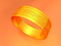 Wedding Gold Ring 3D Printing KT-WR-01 | 3D