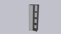 Tridell 21 in. W x 14 in. D x 68 in. H Bathroom Cabinet in Gray