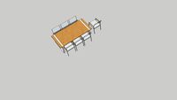 Merida tuinset in wit aluminium met tafelblad in polywood