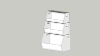 Jugueteros modulares modernos de madera blancos Duduk