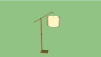 luminaria articulada wood lamp