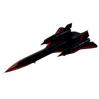 Lockheed sr-71 blackbird lowpoly military jet