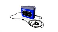 cassette player blue