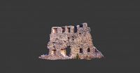 castle ruins wall scanned pbr