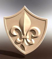 heraldic lily on the shield