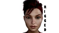 realistic female model rigged