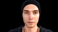 realistic male human rigged model