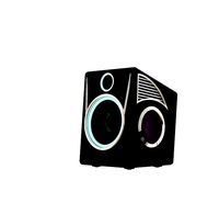 High-frequency modern loudspeaker with illumination