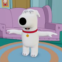 brian griffin from family guy rigged low-poly