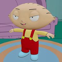 stewie griffin from family guy - rigged low-poly
